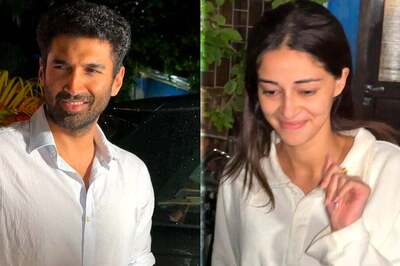 Ananya Panday Blushes Hard As She Gets Clicked Twining With Aditya Roy Kapur In White; Watch Video