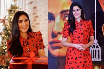 Merry Christmas Promotions: Katrina Kaif Paints The Town Red In Printed Dress
