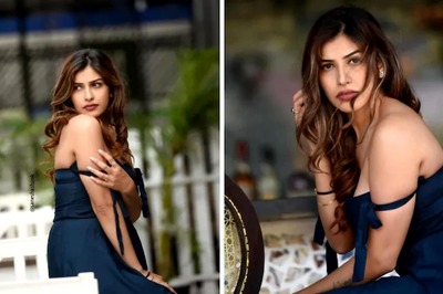 Bigg Boss Marathi Fame Mira Jagannath Looks Stunning In Navy Blue Off-Shoulder Dress