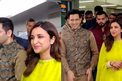 Parineeti Chopra Reaches 'Sasural' With Husband Raghav Chadha, Glows In Neon Suit; See Pics, Video