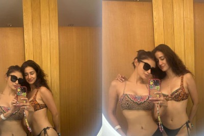 Sexy! BFFs Mouni Roy And Disha Patani Twin In Animal-print Bikinis; Watch Hot Video From Beach Vacay