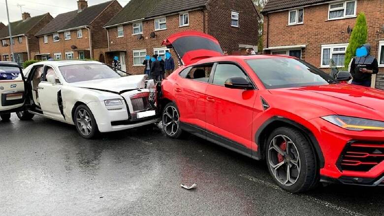 Driver Crashes Rented Rolls-Royce Into a Lamborghini Urus, Flees the Scene Leaving His Photo Behind