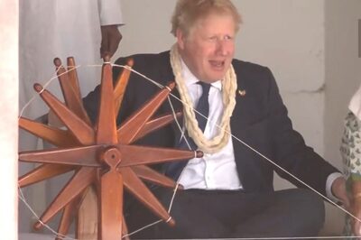 'Extraordinary Man': At Gujarat's Gandhi Ashram, Boris Johnson's Picture-Perfect 'Charkha' Pose