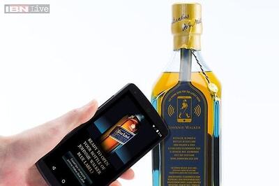 A 'smart' Johnnie Walker bottle that tells you if it has been unsealed before