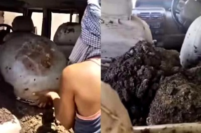 Video Of Construction Workers Transferring Mud In SUV Leaves Internet In Splits