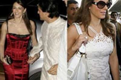 Liz sporting baby bump on D-day?