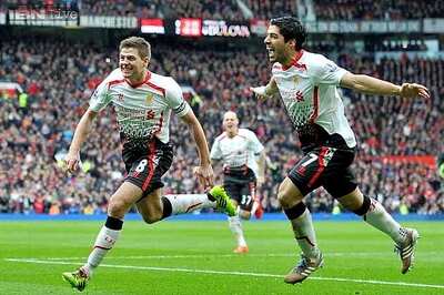 Gerrard, Suarez score as Liverpool sink Manchester United 3-0 at Old Trafford