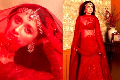 Pause And Admire Sanjeeda Shaikh In This Royal Red Lehenga