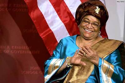 Liberian President Ellen Johnson Sirleaf conferred Indira Gandhi peace prize