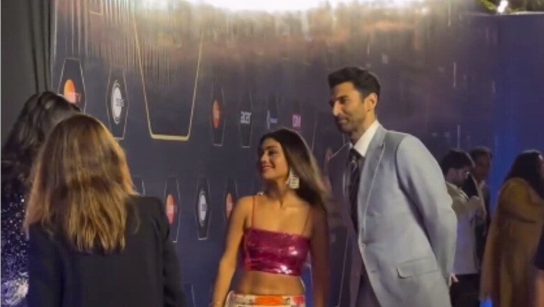 Aditya Roy Kapur And Sreejita De Pose For A Happy Frame At Dadasaheb Phalke Awards 2024