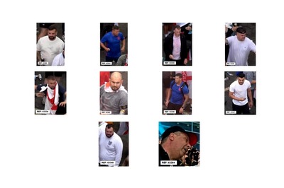 Police Release Images of 10 Men Sought For Violence, Disorder at Euro 2020 Final