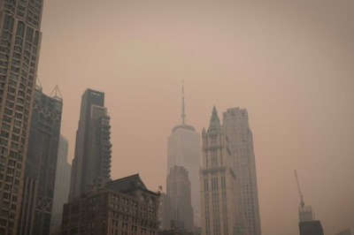 Canada Wildfires Smoke Impairs New York Air Quality; Surpasses New Delhi's Pollution Level
