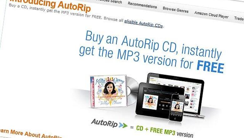 Amazon launches AutoRip, offers free digital versions of CDs