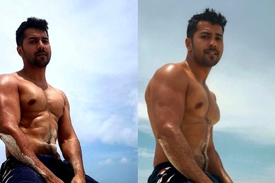Varun Dhawan Goes Shirtless, Flaunts His Toned Abs In New Photos From Beach; See Here