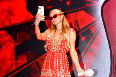 Paris Hilton Looks Like a Diwali Pataka As She Decks Up In Bright Red Jumpsuit In Mumbai; See Pics