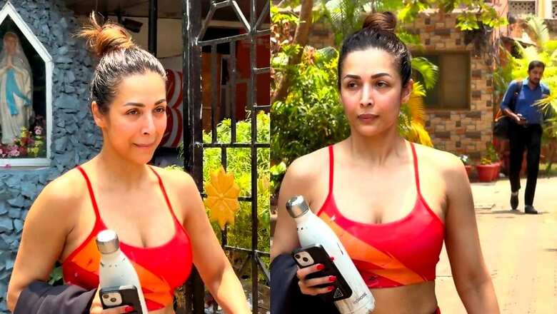 Sexy Video! Malaika Arora Flaunts Her Hot Curves In Red Bralette, Skintight Yoga Pants; Watch