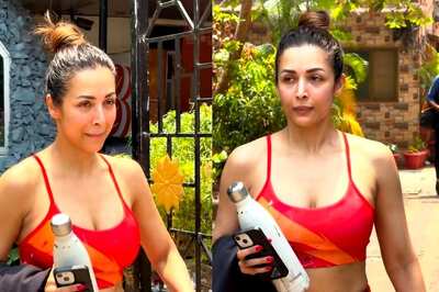 Sexy Video! Malaika Arora Flaunts Her Hot Curves In Red Bralette, Skintight Yoga Pants; Watch