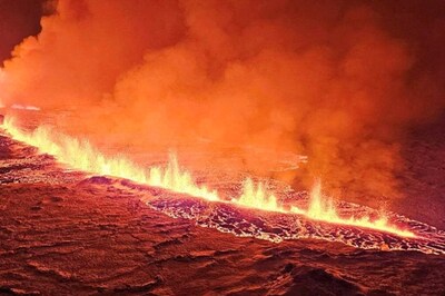Volcano Erupts Near Icelandic Town of Grindavik