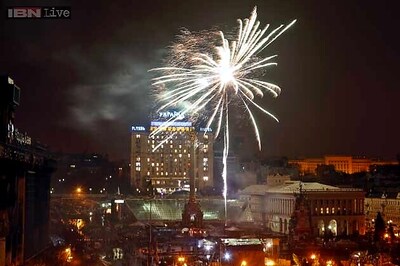 With President's exit, tension turns into triumph in Ukraine