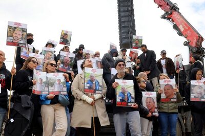 'We Are Here': Israelis Talk to Gaza Hostages on Giant Speakers Arranged by Their Kin from Nearby Kibbutz