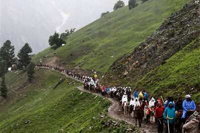 J&K highway blocked due to landslide, Amarnath yatra suspended