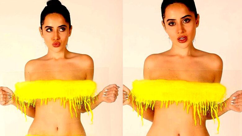 Uorfi Javed Goes Nude, Holds Painted Glass To Cover Modesty In New Pics; Fans Call Her 'Ultimate Diva'