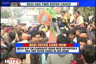 AAP, Congress slam Kiran Bedi for having two voter id cards, demand probe