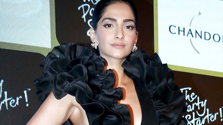 Sanju Trailer Launch: Sonam Kapoor Slays it in a Gaurav Gupta Saree; See Pics