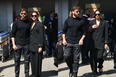 Hrithik Roshan, Deepika Padukone Twin In Black As They Head For Fighter Promotions; Photos