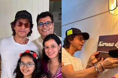 SRK Attends Red Chillies COO Gaurav Verma’s Housewarming Party, Helps Hang Nameplate