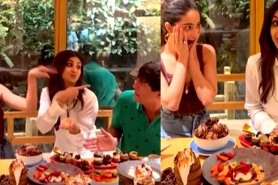 Ananya Panday and Shilpa Shetty Binge on Desserts, Chunky Panday Hilariously Asks Who’s Paying for the Food?