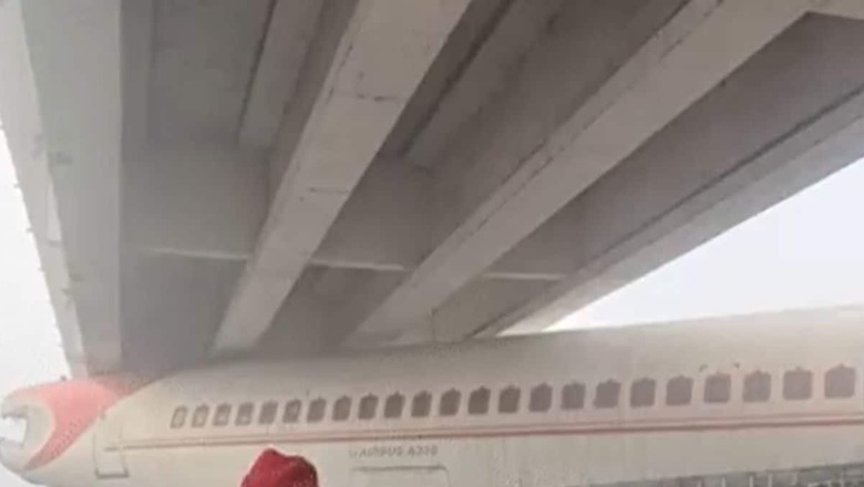 WATCH | Scrapped Aeroplane, Being Transported on Truck, Gets Stuck Under Bridge on Bihar Highway