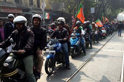 BJP Cross-state Bike Rally Resumes From Kolkata Amid Court Appeals and FIRs