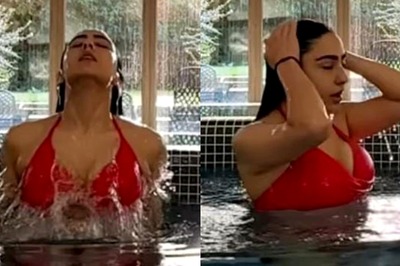 Haye Garmi! Sara Ali Khan Slips Into Red Bikini, Sets Instagram On Fire With Steamy Swimming Video