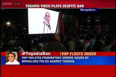 Bengaluru: Police ban defied, Praveen Togadia's recorded speech played at rally