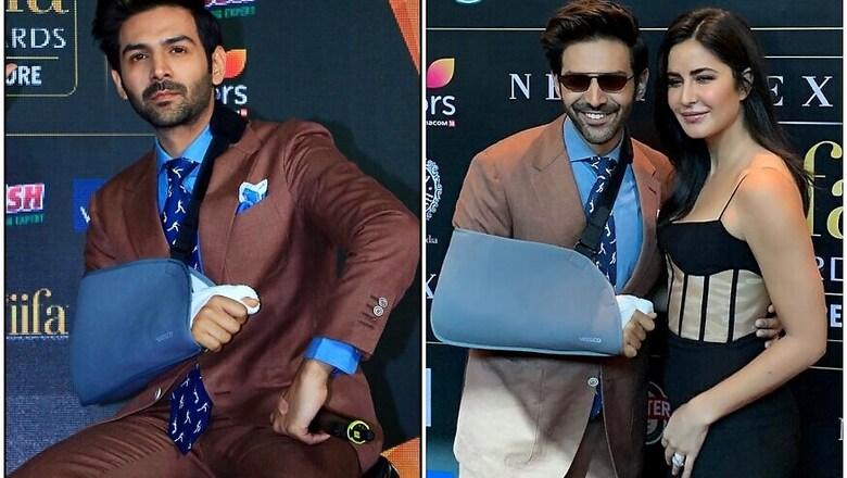 Kartik Aaryan Reaches IIFA Awards Press Meet Straight After Surgery Wearing Arm Sling