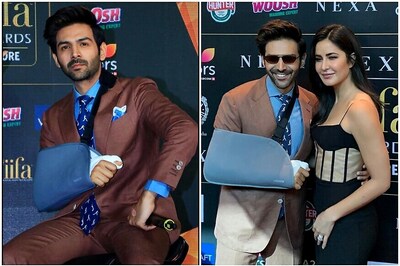 Kartik Aaryan Reaches IIFA Awards Press Meet Straight After Surgery Wearing Arm Sling