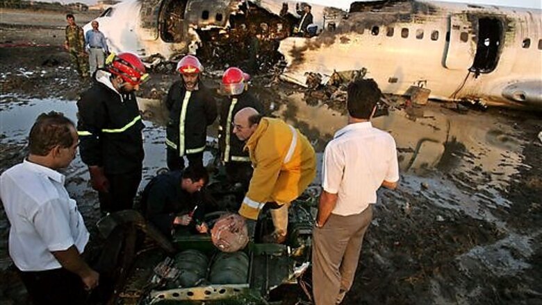 Iranian jet catches fire, 29 dead