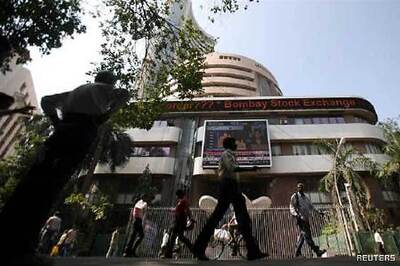 Sensex surges over 371 points to end at 21,079.72