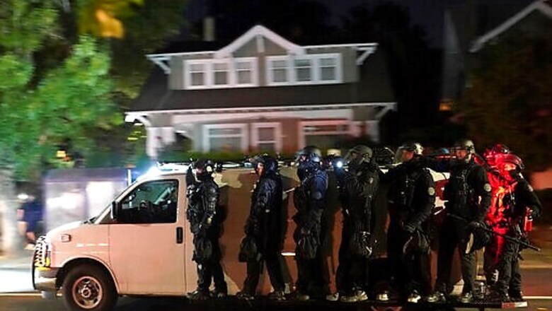 Riot swiftly declared for Portland protest at union building