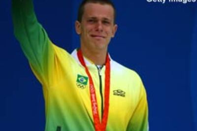 Cielo wins 50m freestyle for Brazil's first swimming gold