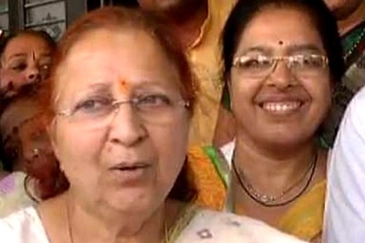 Celebrations at  Sumitra Mahajan's Indore residence