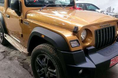 Mahindra Thar Spotted in New Golden Color, Could be the Budget-Friendly 4x2 Version