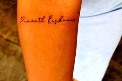 Namratha Gowda Gets Late Puneeth Rajkumar's Name Inked on Her Hand