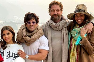Gerard Butler Welcomes New Year Doing Suryanamaskar in Rishikesh