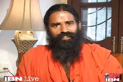 Ramdev sits on dharna against Balkrishna's arrest
