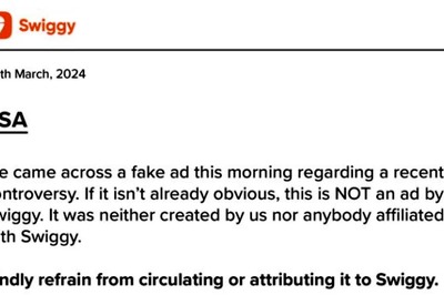 Did Swiggy Take A Dig At Zomato's 'Pure Veg' Fleet? Here's The Truth