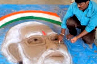 Telangana Artist Paints Sand Portrait Of PM Modi Celebrating BJP Victory