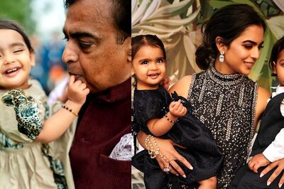 Mukesh Ambani Bonds With Isha Ambani's Daughter Aadiya Shakti, Adorable Pic Goes Viral