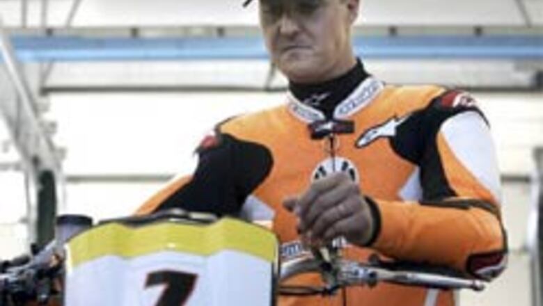 Schumacher fourth in debut motorbike race